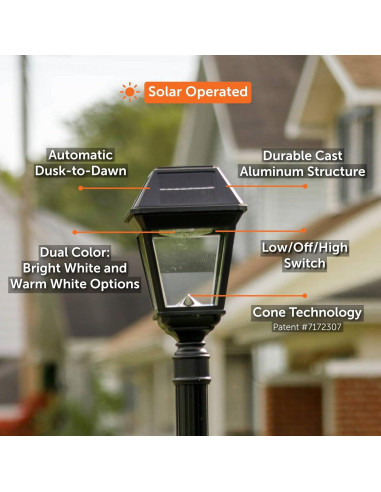 Luz Solar de Poste Gama Sonic Imperial III 300 Lúmenes