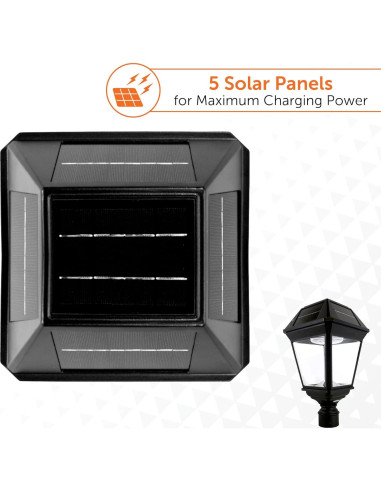 Luz Solar de Poste Gama Sonic Imperial III 300 Lúmenes