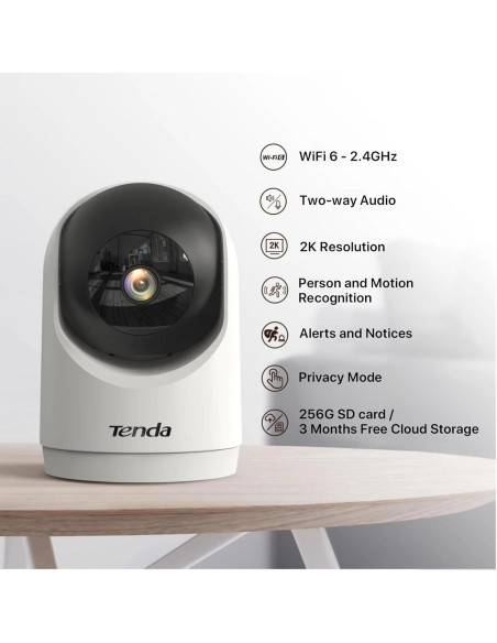 Cámara de Seguridad Tenda CP3 2K WiFi 6 360 Audio Bidireccional