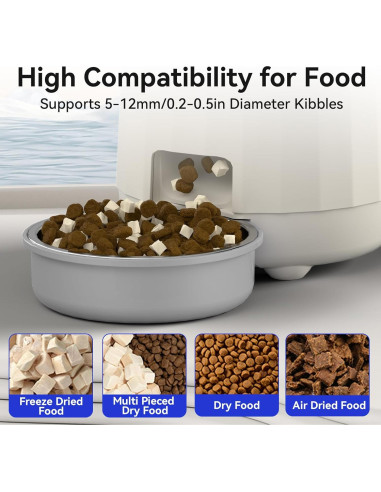 Comedero Automático Papifeed 3L WiFi para Gatos Gris