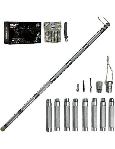 Bastón Táctico Plegable Prime Adventure G11 15 en 1 139 cm