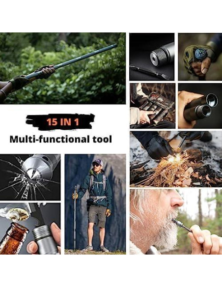 Bastón Táctico Plegable Prime Adventure G11 15 en 1 139 cm Bastón Táctico Plegable Prime Adventure G11 15 en 1 139 cm