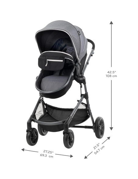 Sistema de Viaje Evenflo Pivot Vizor con Asiento LiteMax
