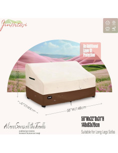 Funda de Sofá de Patio Jin Hrtoyi 147x81x78 cm Impermeable 2
