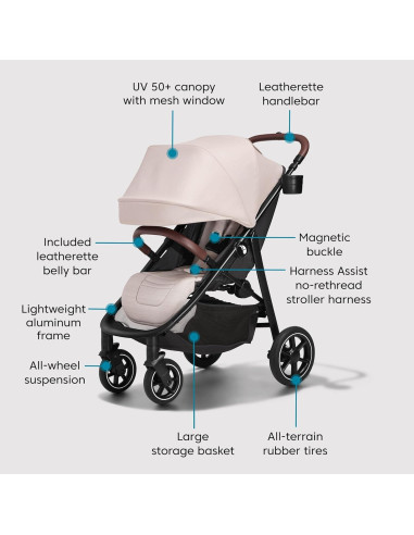 Cochecito Ligero Baby Jogger City Mini Air Marfil