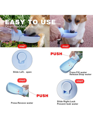 Botella de Agua Plegable Avelora 300ml para Mascotas
