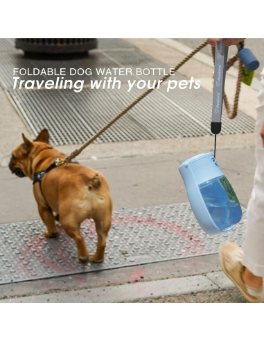 Botella de Agua Plegable Avelora 300ml para Mascotas