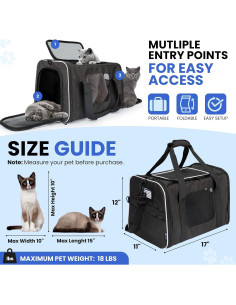 Transportín para Gatos OB-Commerce Grande con Caja de Arena 2