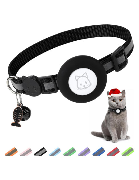 Collar para Gato SimpleThings con Soporte para Airtag Negro