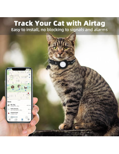 Collar para Gato SimpleThings con Soporte para Airtag Negro 2