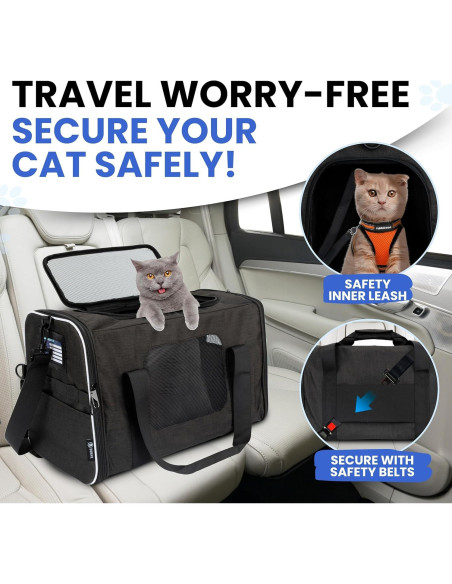 Transportín para Gatos OB-Commerce Grande con Caja de Arena