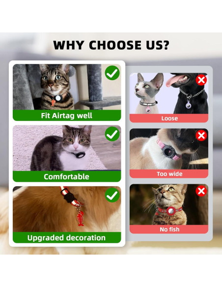 Collar para Gato SimpleThings con Soporte para Airtag Negro