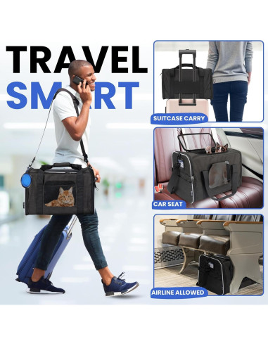 Transportín para Gatos OB-Commerce Grande con Caja de Arena