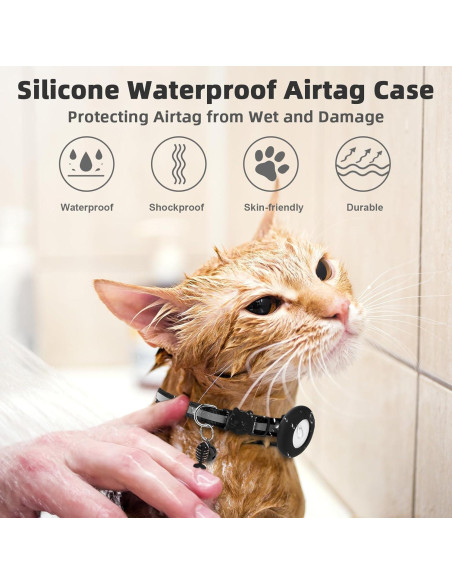 Collar para Gato SimpleThings con Soporte para Airtag Negro