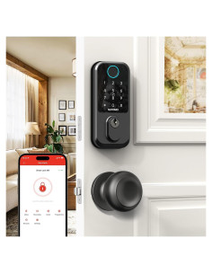 Cerradura Inteligente NUTOMO M3 - Biométrica y APP, Negro