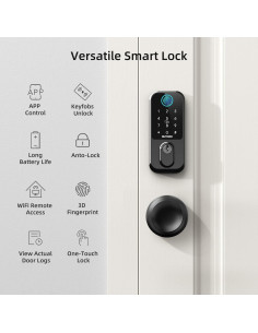 Cerradura Inteligente NUTOMO M3 - Biométrica y APP, Negro 2