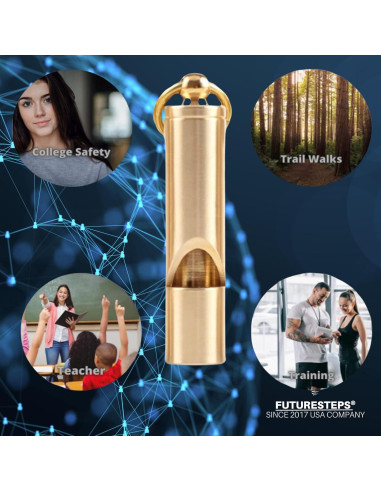 Silbato de Bronce FUTURESTEPS 125dB para Supervivencia