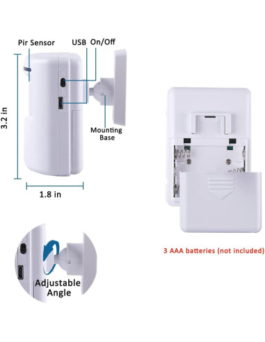 Alarma Inalámbrica de Movimiento BESTOONE con 4 Detectores
