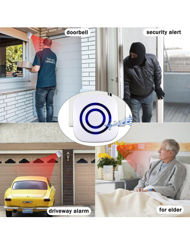 Alarma Inalámbrica de Movimiento BESTOONE con 4 Detectores