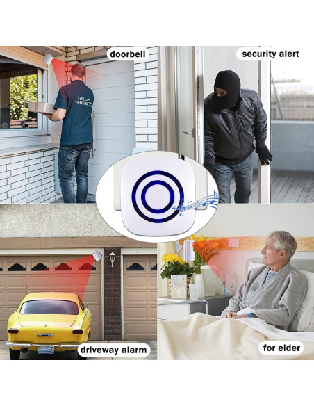 Alarma Inalámbrica de Movimiento BESTOONE con 4 Detectores