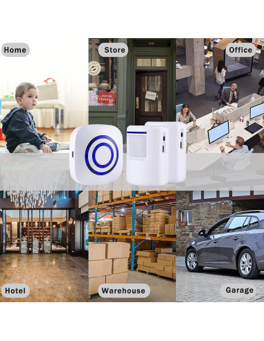 Alarma Inalámbrica de Movimiento BESTOONE con 4 Detectores