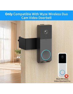 Soporte Antirrobo para Timbre Wyze Duo Cam - Metal Ajustable Negro 2