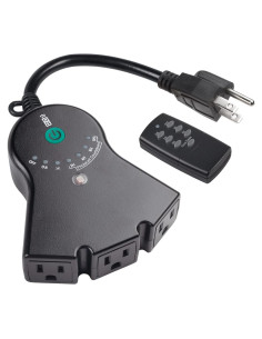 Temporizador de Luz Exterior BN-LINK con Control Remoto 3 Salidas