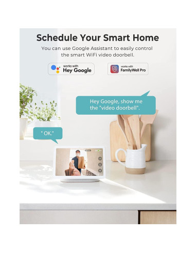 Cámara Timbre Video Ecoey GW1003 1080P Wi-Fi Audio Bidireccional