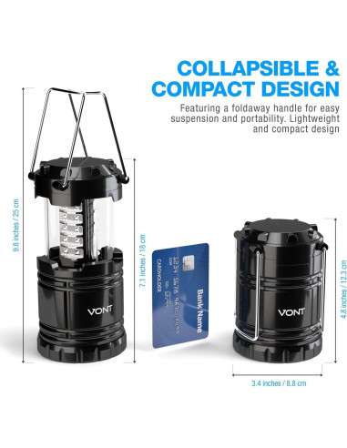 Linterna LED Plegable Vont VNT-CL03 30 LEDs 140 Lúmenes