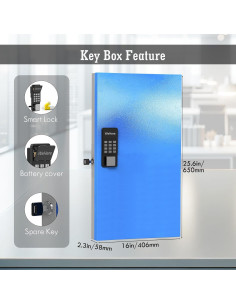 Caja de Llaves WeHere 96 Claves Montada en Pared Bluetooth 2