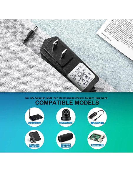 Adaptador de Cargador 15V 1A ycwwzzh para Iniciadores de Batería