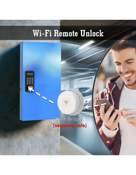 Caja de Llaves WeHere 96 Claves Montada en Pared Bluetooth