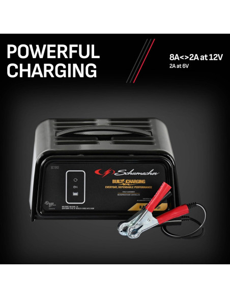 Cargador Schumacher SC1363 8A 6V/12V Automático Cargador Schumacher SC1363 8A 6V/12V Automático