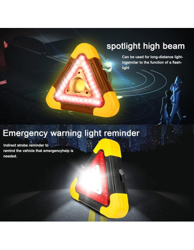 Triángulo Reflectante LED de Emergencia OUYOO - 30W IP65