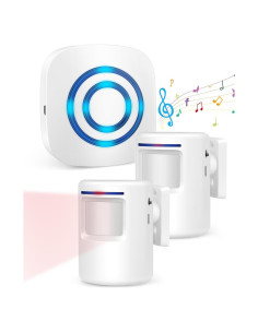Pulsador Inalámbrico Rigshru con 2 Sensores y Alarma de Movimiento