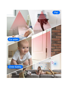 Pulsador Inalámbrico Rigshru con 2 Sensores y Alarma de Movimiento 2