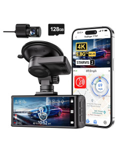 Cámara de Salpicadero REDTIGER F7N Touch 4K Doble, GPS, WiFi
