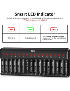 Cargador de Baterías Bonai 16 Bahías AA AAA NiMH NiCD 2