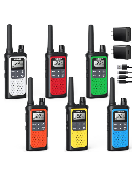 Walkie Talkies NXGKET Recargables 6 Paquete 22 Canales Walkie Talkies NXGKET Recargables 6 Paquete 22 Canales