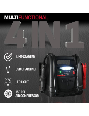 Arrancador de Salto Schumacher SL1562 1200A 12V 4-en-1