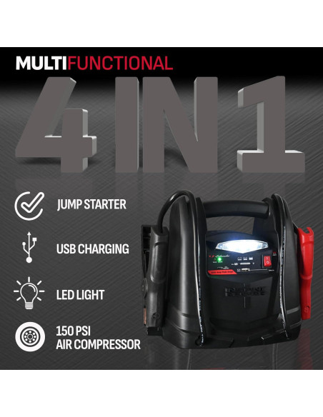 Arrancador de Salto Schumacher SL1562 1200A 12V 4-en-1