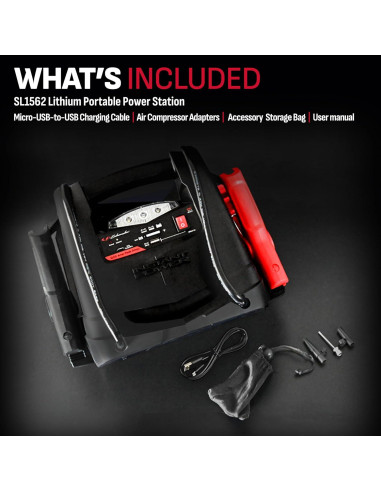 Arrancador de Salto Schumacher SL1562 1200A 12V 4-en-1