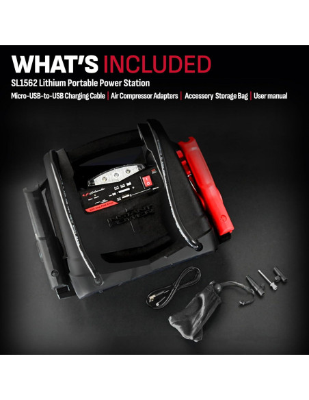 Arrancador de Salto Schumacher SL1562 1200A 12V 4-en-1