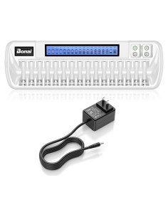 Cargador de Baterías Bonai VIP-1680C 16+2 AA AAA 9V LCD