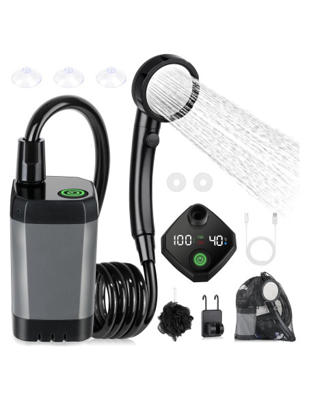 Ducha Portátil Spopal USBCS1 6000mAh 4 Modos Camping Ducha Portátil Spopal USBCS1 6000mAh 4 Modos Camping