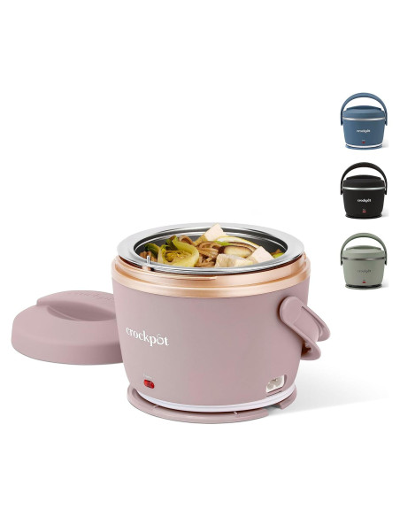 Caja de Almuerzo Eléctrica Crock-Pot 20 oz Rosa Blush Caja de Almuerzo Eléctrica Crock-Pot 20 oz Rosa Blush