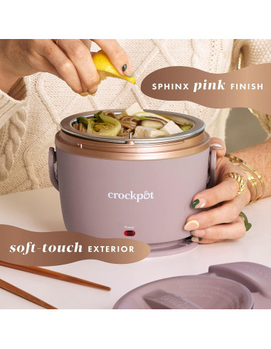 Caja de Almuerzo Eléctrica Crock-Pot 20 oz Rosa Blush