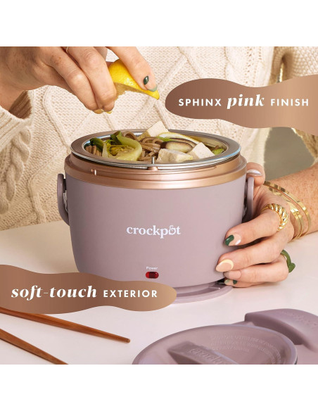 Caja de Almuerzo Eléctrica Crock-Pot 20 oz Rosa Blush Caja de Almuerzo Eléctrica Crock-Pot 20 oz Rosa Blush