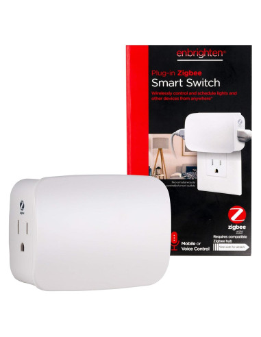 Interruptor Inteligente Enbrighten Zigbee Doble Salida Blanco