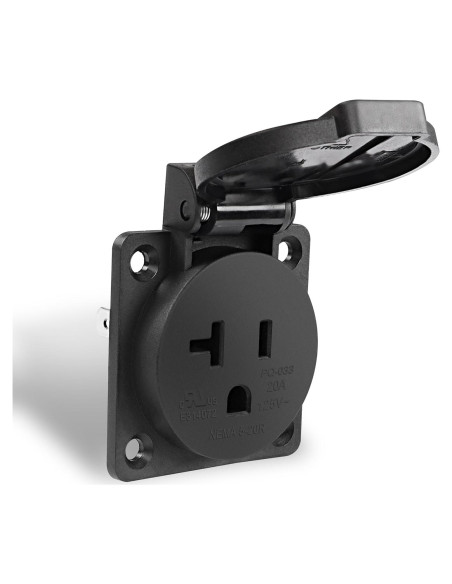 Salida AC Flangeada MEIRIYFA NEMA 5-20R 20A 125V Impermeable